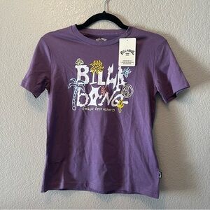 Billabong Big Boys Small Short Sleeve T-Shirt Tee Purple Dusty Grape NWT